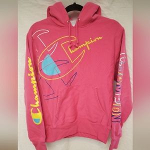Champion Hoodie Pink Reverse Weave